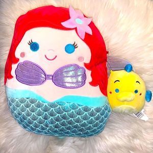 NWT Disney Squishmallow Aerial & Flounder